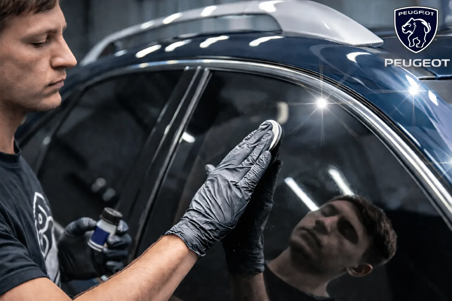 Peugeot 208 interieur met auto ramen tinten Twente